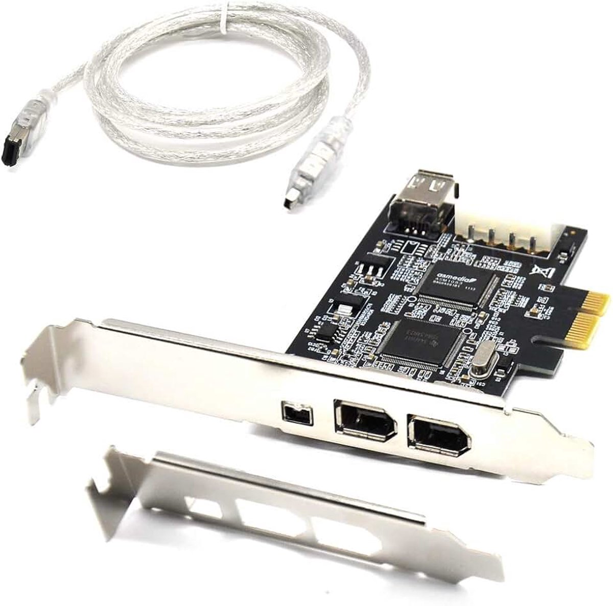 PCIe Firewire kaart voor Windows 10, 4-poorts IEEE 1394 PCI Express controller (3 x 6-polig en 1 x 4-pins), Firewire 800 1394a adapter voor Windows 7/8/Mac OS met discrete ondersteuning en