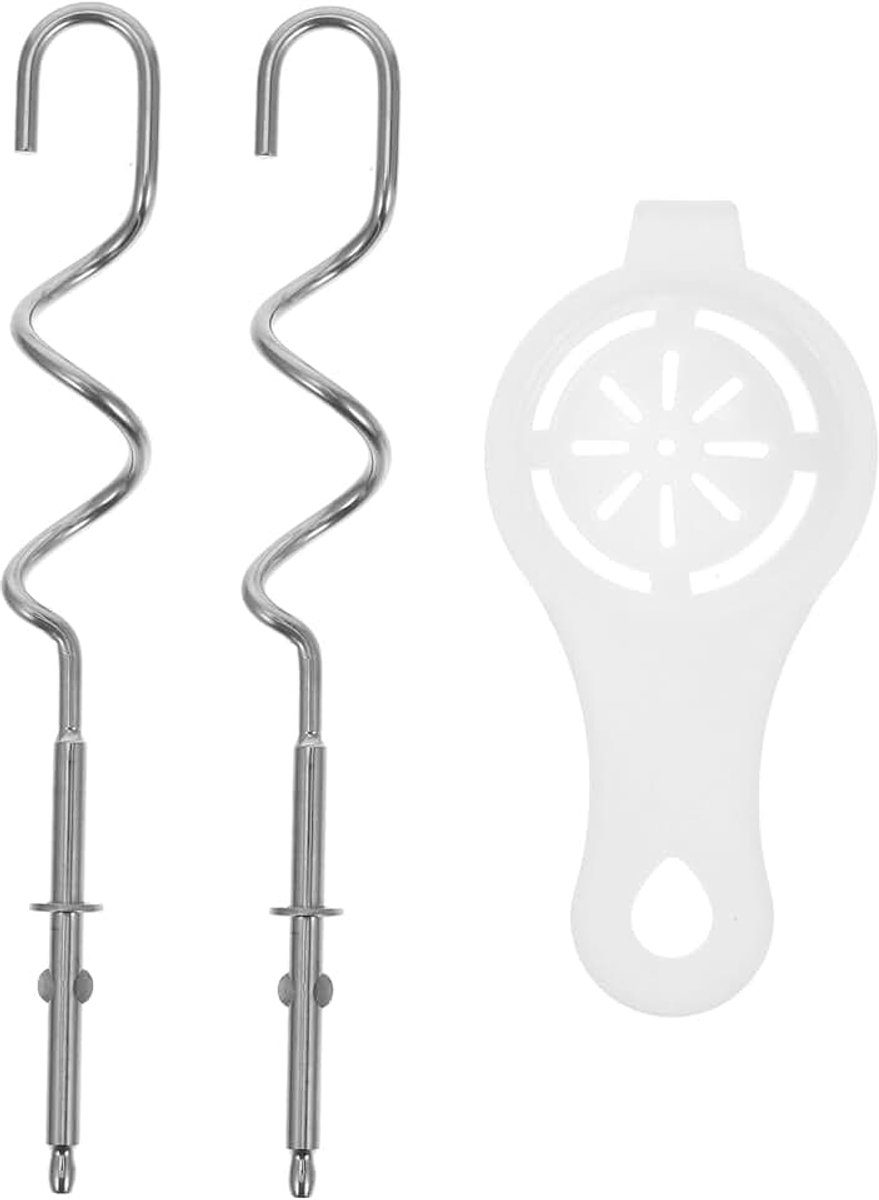 Vervangende kneedhaak, handmixer, accessoires, onderdelen van roestvrij staal, compatibele handmixer, deeghaak, duurzaam en gemakkelijk te reinigen, keukenaccessoires voor bakken en koken