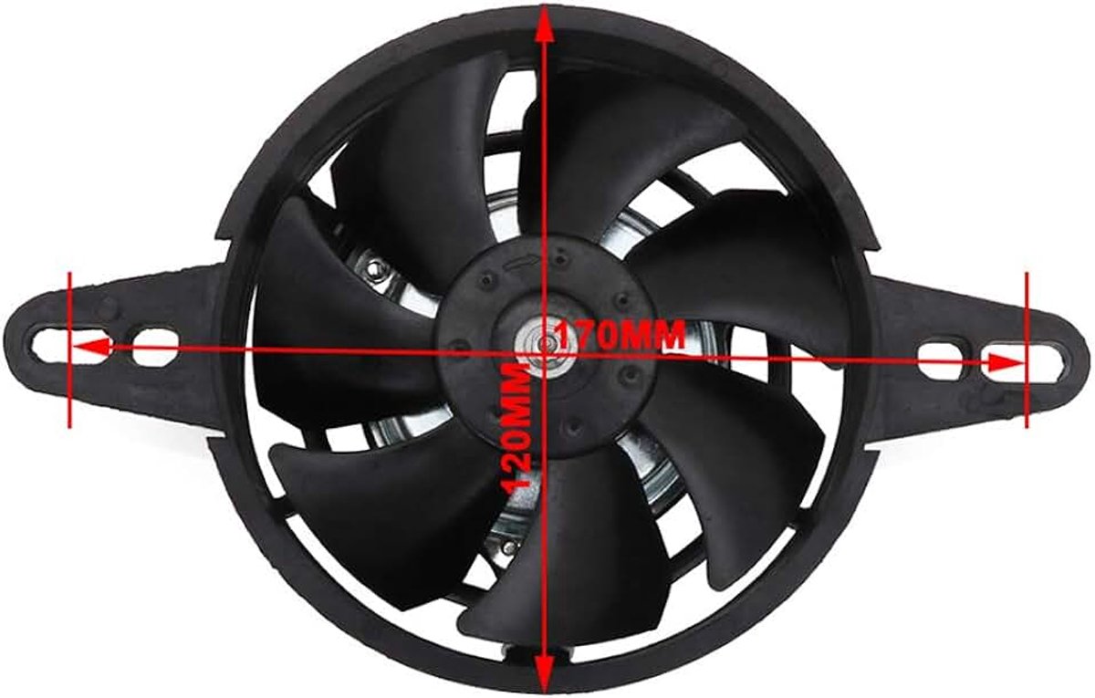 Ventilator voor 200 cc, 250 cc, ATV, 4 wielen, kart, 11,9 cm (4,72 inch), motorfiets, UTV