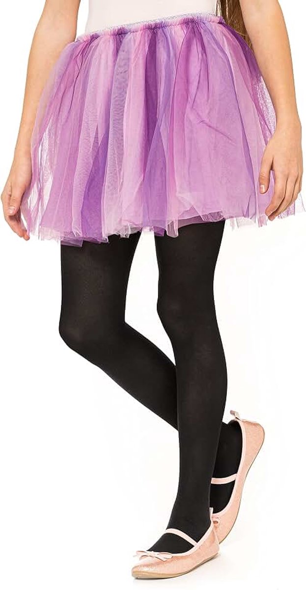 Balletmaillot voor meisjes, schoolmaillot voor kinderen, voor meisjes, sterke voet, zachte balletmaillot, geschikt voor schooluniform, dansen en sport, 50 denier, met microvezel, 3-12 jaar