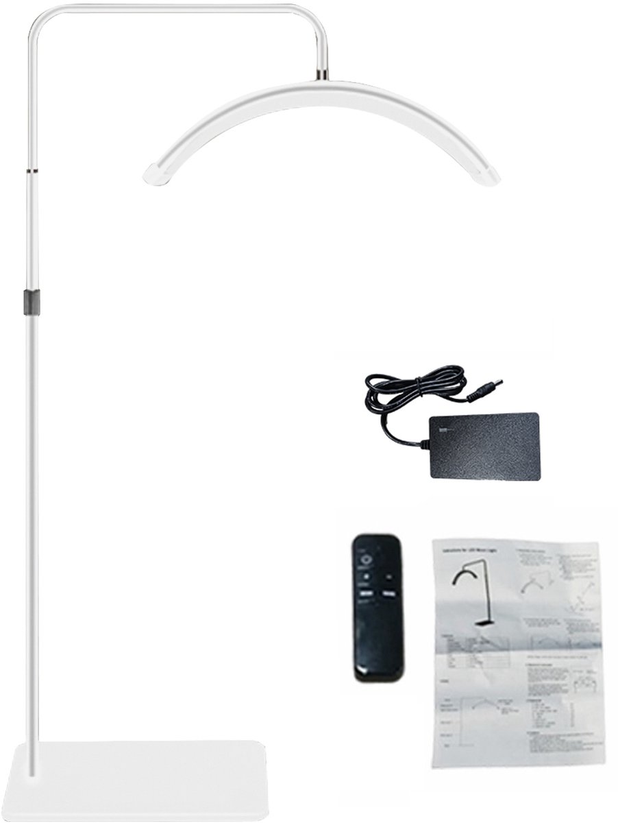 Half moon light - Bureaulamp voor manicure - voor nagelswerk - Studio -Halve maanlamp voor nagels - nageltechnieklicht, nageltafellamp met instelbare helderheid-tafellamp voor nagels wit - wimperverlenging - Tatoage