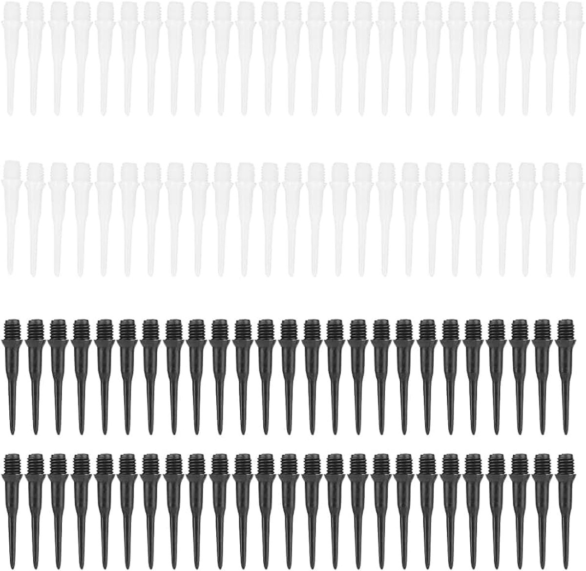 100 stuks dartpunten van kunststof, voor elektronische darts, dartpunten voor darts, schroefdraad 2BA, reservepunten