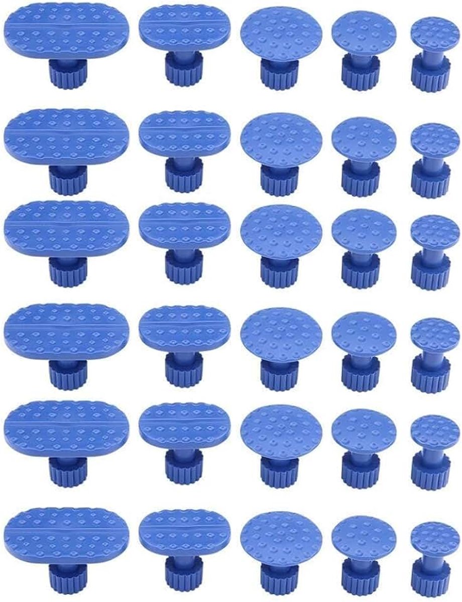 30st Nylon Carrosserie Uitdeuken Treklipjes Verveloos Reparatie Tools Lijmtrekker Tabs Blauw