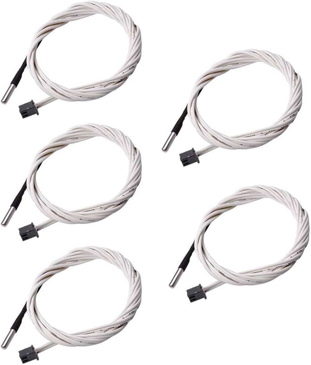 5 stks 2Meter Thermistor Temperatuur Sensor HT-NTC100K 350℃ Hoge Temperatuur voor 3D Printer