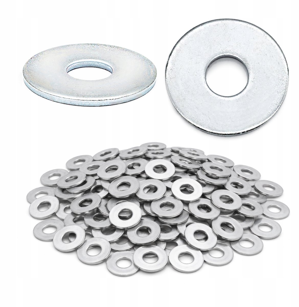 LUN FIX - Vergrote sluitring M6 Roestvrij staal DIN 9021 - 100 Stuks