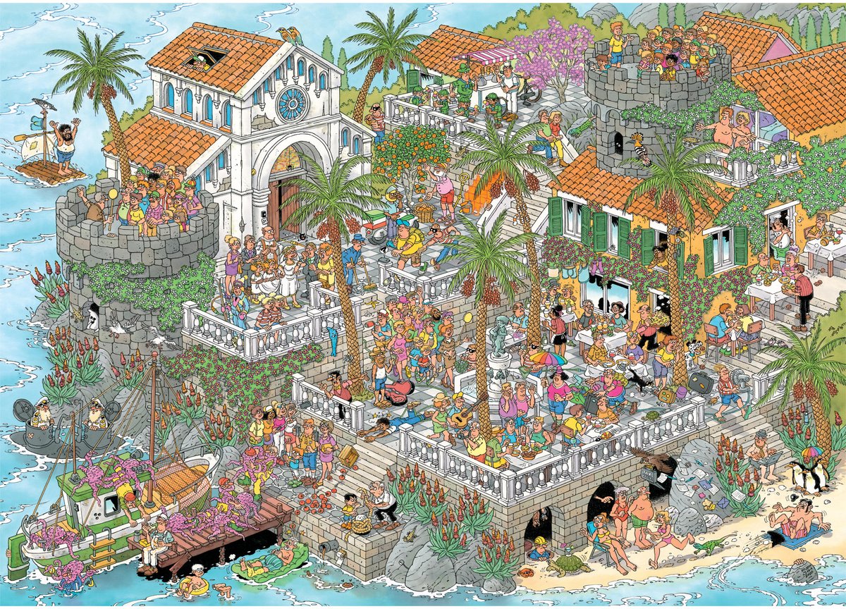 Jan van Haasteren Leve de Middellandse Zee! - Puzzel 1000 stukjes volwassenen - Legpuzzels — afbeelding 9