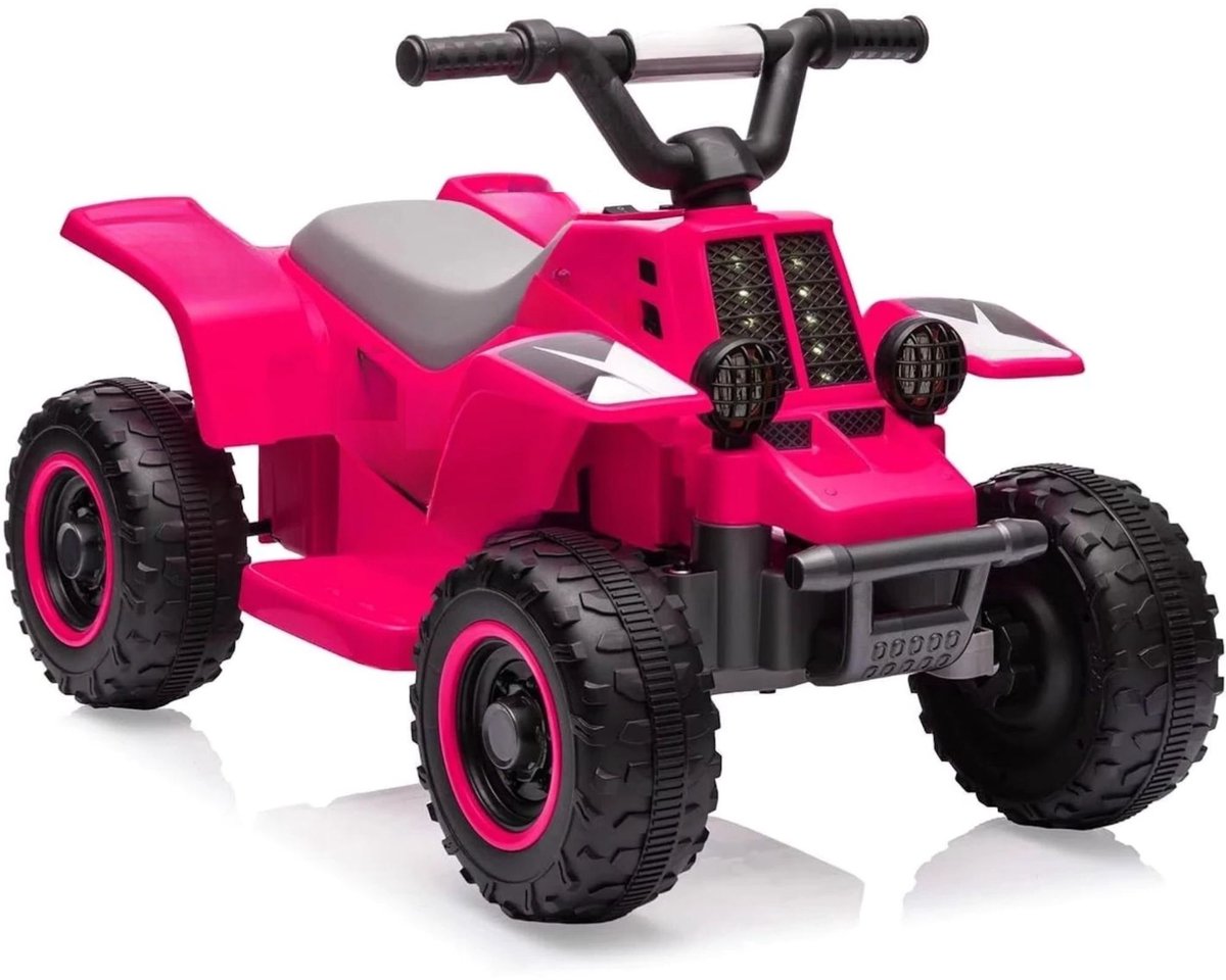 Elektrische Kinder Quad - Met LED, Muziek en Startknop - voor kinderen vanaf 3 jaar - Roserood 6V - Geel