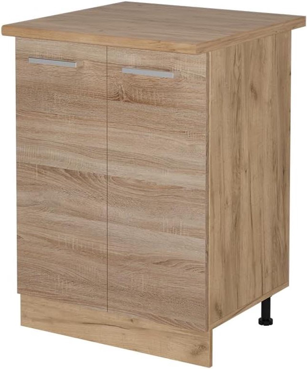 Keukenonderkast - Ladekast Keuken - Opruimen Keuken - Uitbreidbaar Ontwerp - 60 cm Breed - Sonoma Oak