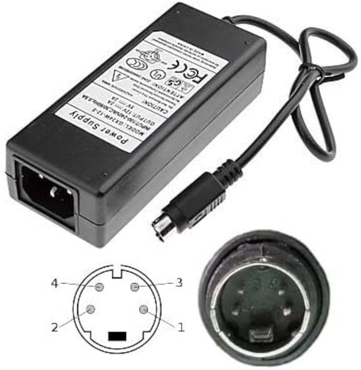 * Voedingsadapter AC-Adapter Netadapter Oplader 12V 5V 2A 4PIN Mini Din voor Externe Harde Schijf Jentec Technology CO LTD JTA0202Y