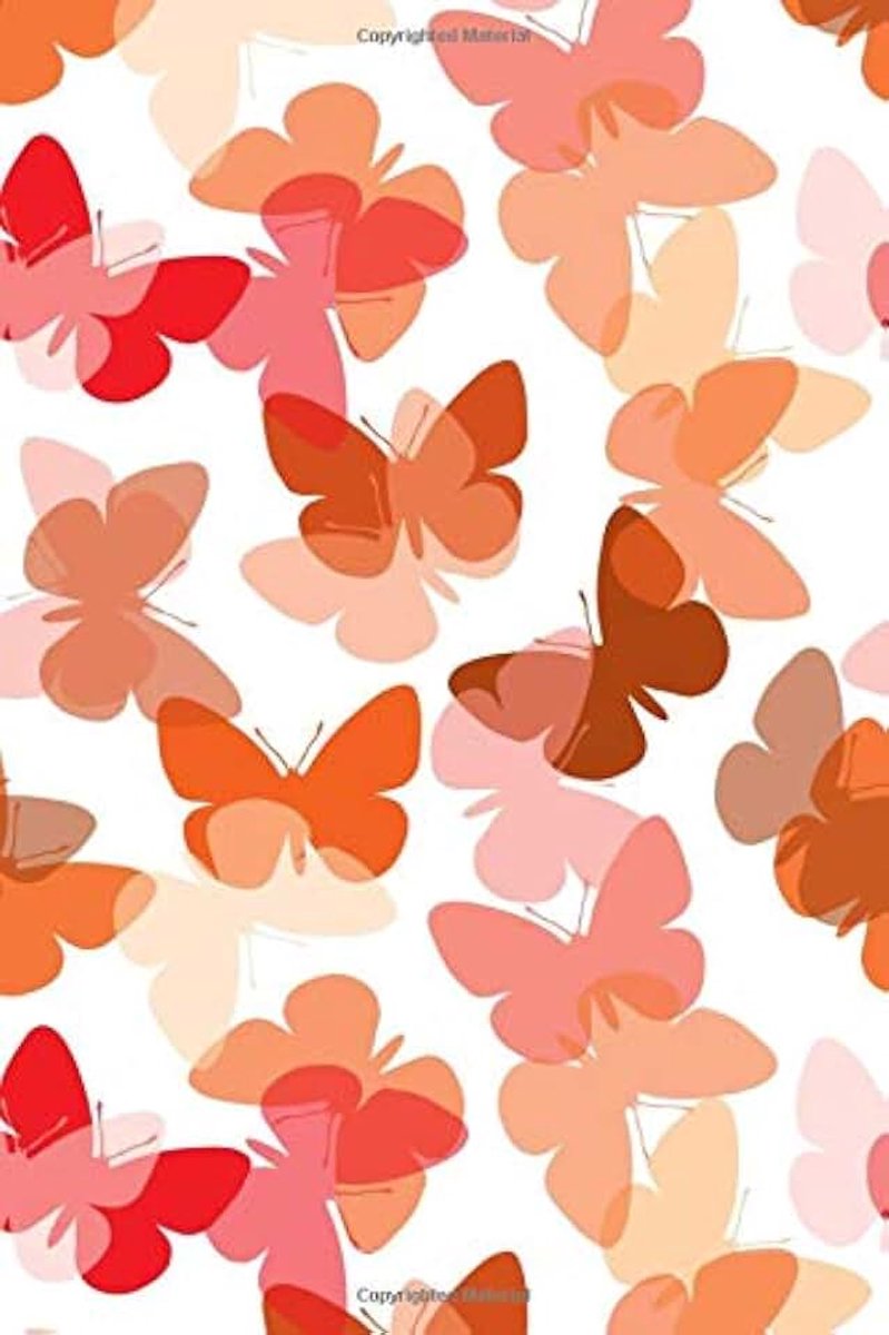 Light seamless background with butterflies on white Seamless Notebook 100 pages (Composition Book Journal) (6" x 9" Large Size)