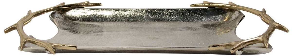 Dienblad gewei goud zilver 5x52x30cm