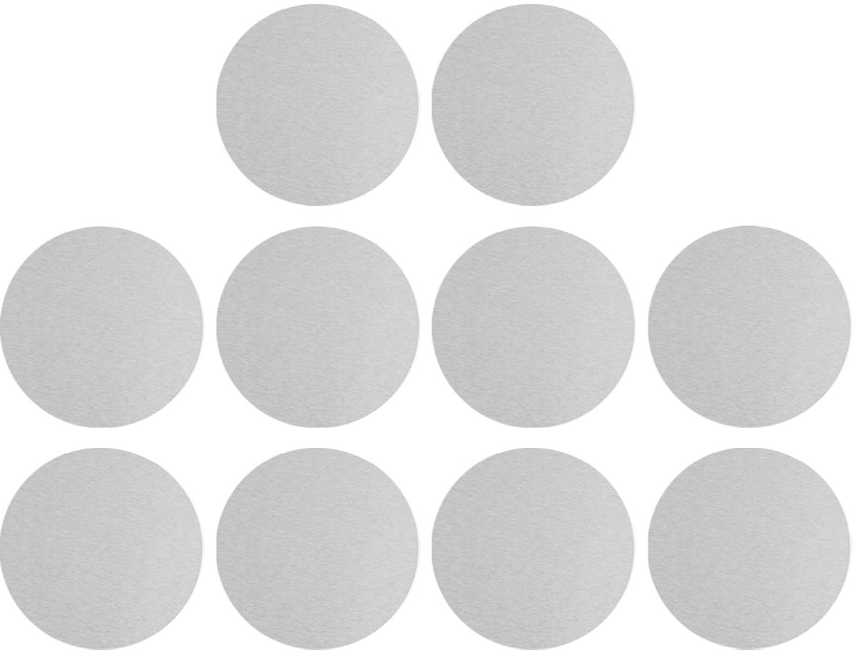 Set van 10 ronde aluminium schijven, 60 mm, dikte 0,8 mm, ronde sluitringen van aluminium 6061, voor knutselen, snijden, handwerk en sieraden maken