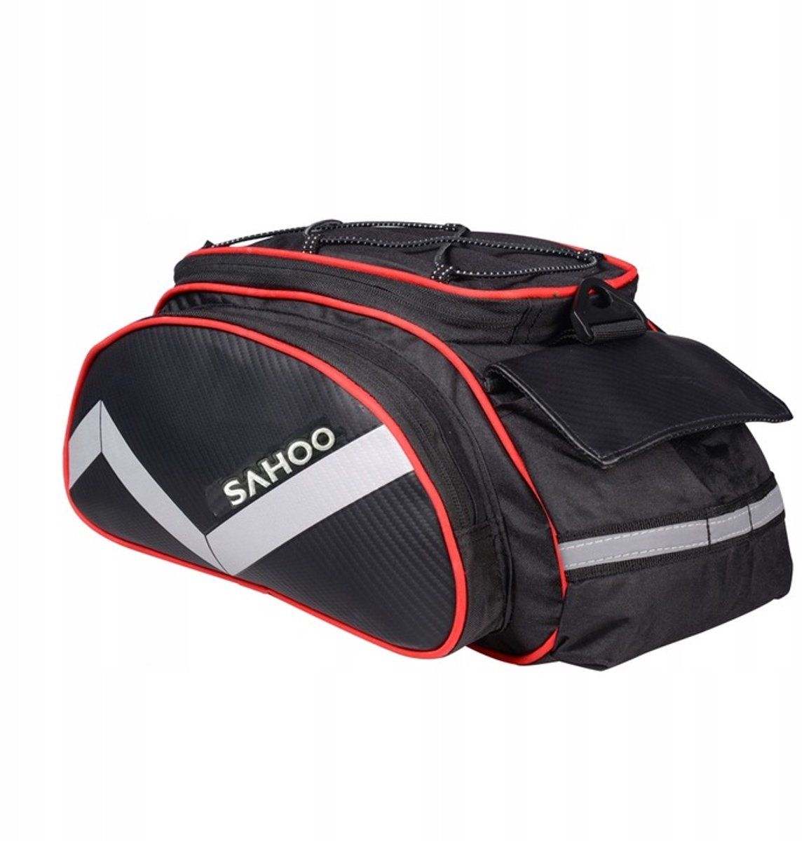 ROSWHEEL D14541 Fietstas Bagagedrager Zwart-Rood 13L