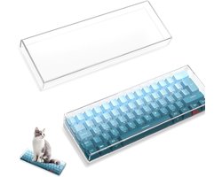 60% toetsenbord stofhoes, waterbestendig helder acryl toetsenborden cover voor 60% compacte computer toetsenbord mechanische gaming draadloos, 11.5 * 4.0 * 1.1 inch, compatibel met K60 K61 GK61 SK61 K61 K65