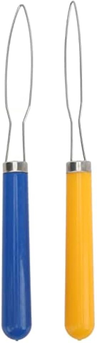 2 STUKS Knop Haak, Shirt Jas Knopen Hulp Een Hand Knop Tool Rvs Lus Knop Haak Draad Lus Knop Haak Duurzaam Naaien Borduurwerk Tool