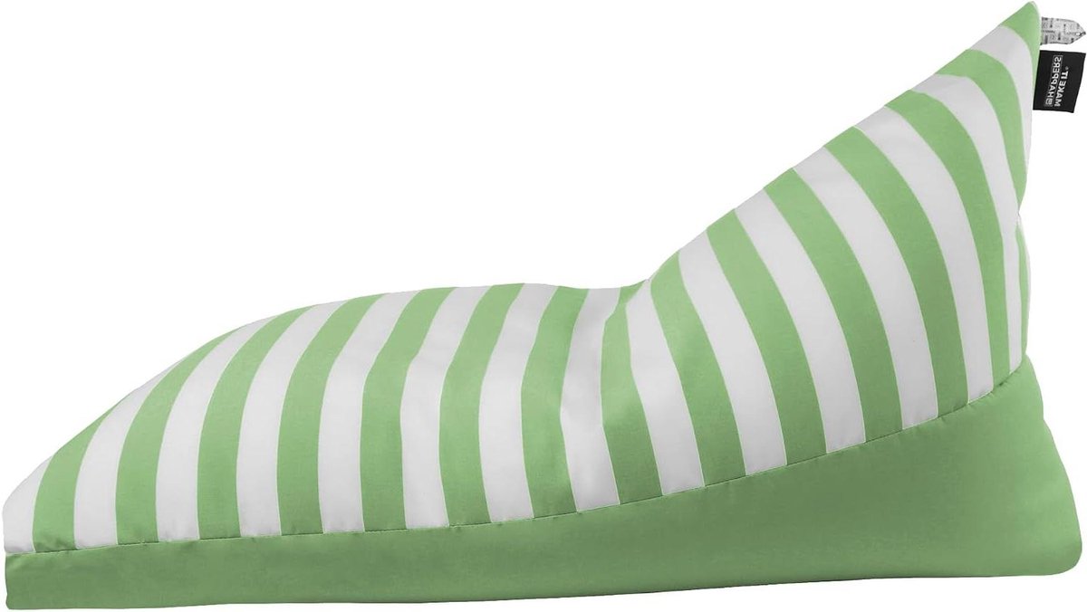 Zitzak Piramide - Lounge zak - Buiten ontspannen - Waterafstotend stof - XXL 90x155x80cm - Groen