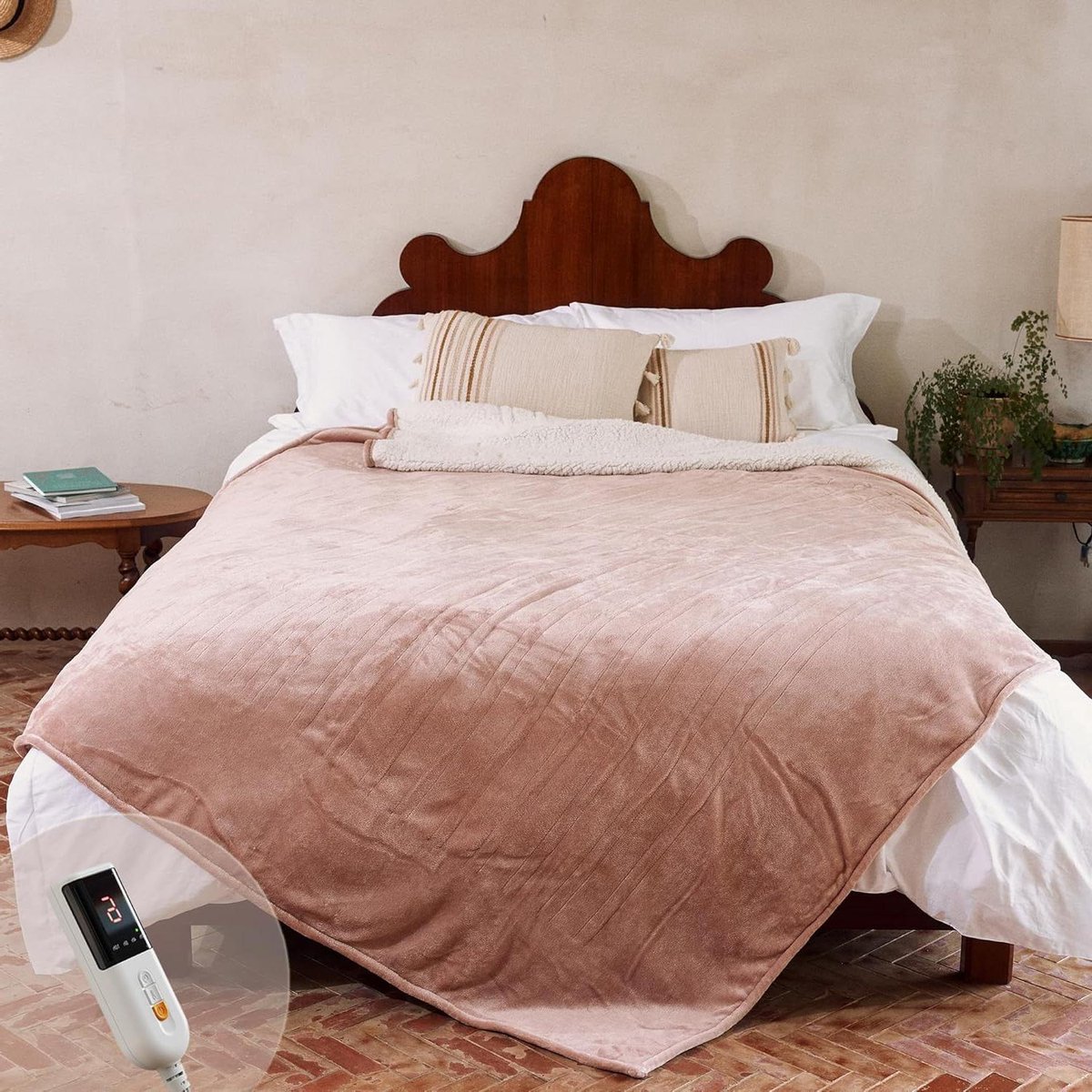 Elektrische Deken - Verwarmde Plaid - Warmte en Comfort - 9 Warmtestanden - 150x200cm - Roze