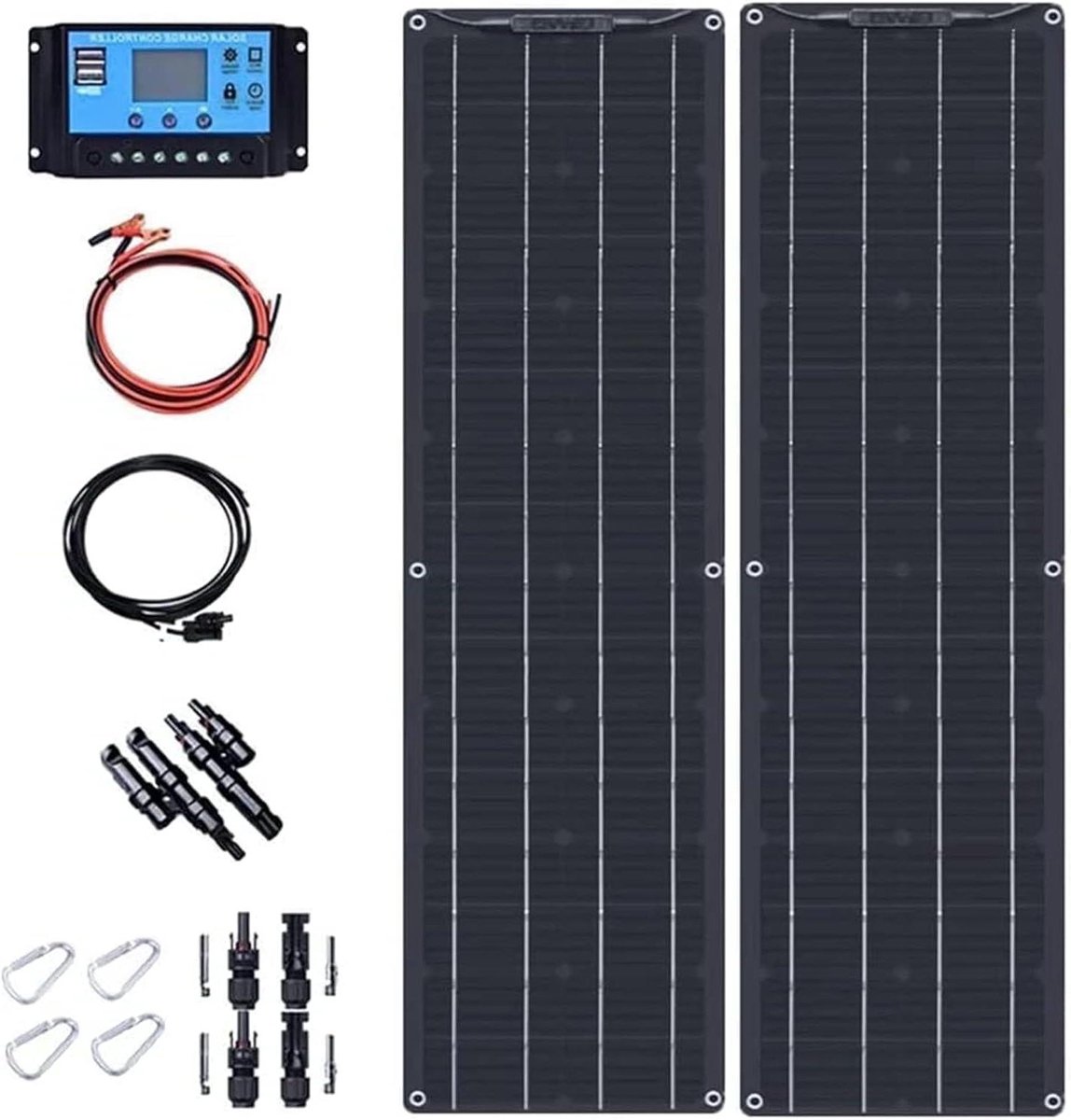 Flexibele Zonnepanelen - Zonnecel Module - Energie Opwekken - Hoog Rendement Monokristallijn - 400 Watt - Zwart