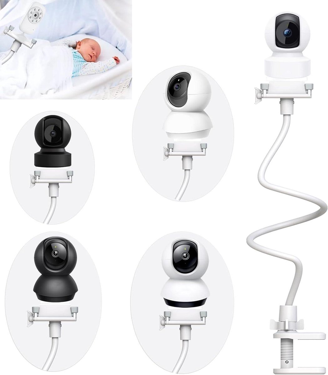 Babyfoon Houder - Camera Arm - Babykamer Monitoren - Flexibele Klem - 33 inch - Wit