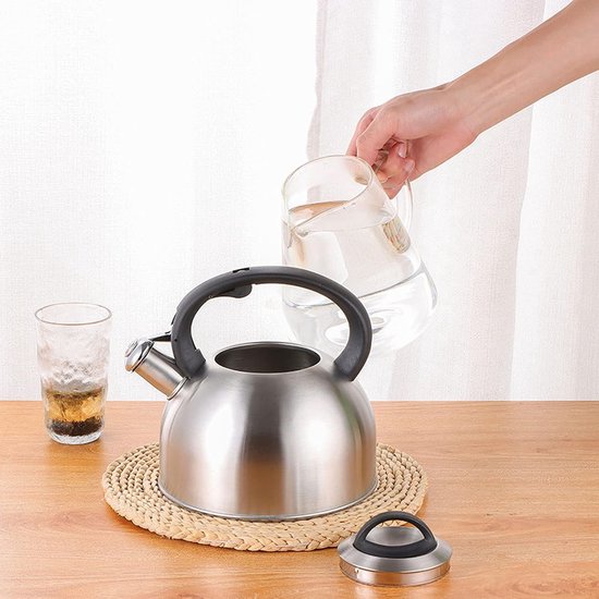 Snelle Verhitting 3L RVS Fluitketel met Handvat, Geschikt voor Inductie en Gas, Theepot voor Perfecte Thee van snelle — afbeelding 3