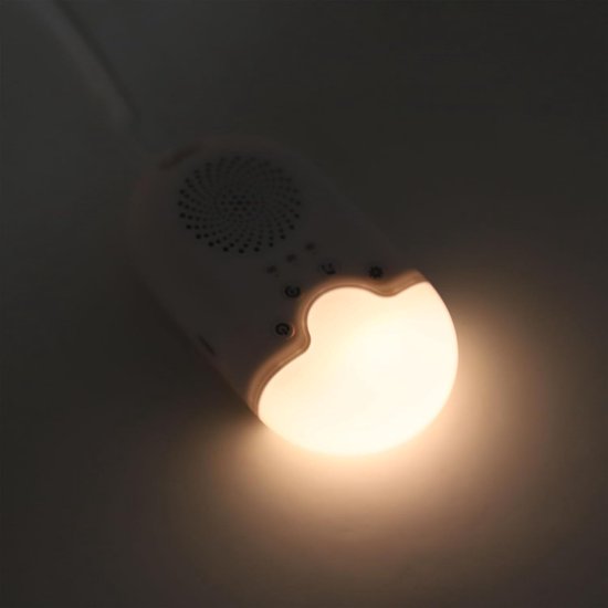 Draagbare Geluidsmachine - Baby Slaaphulp - Rustgevend Slapen - 8 Natuurgeluiden - Compact Formaat - Wit Nachtlampje — afbeelding 2