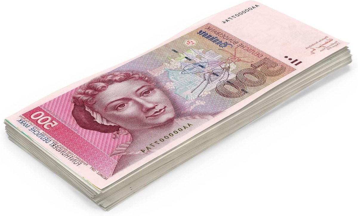Speelgeld 100 x 500 DM - Nepgeld Bankbiljetten - Spelletjes en Cadeaus - Echte Afmetingen