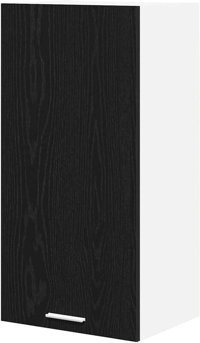 Hangkast - Wandkast Keuken - Efficiënte Opslag - Modern Design - 40 x 31 x 80 cm - Zwart Wit