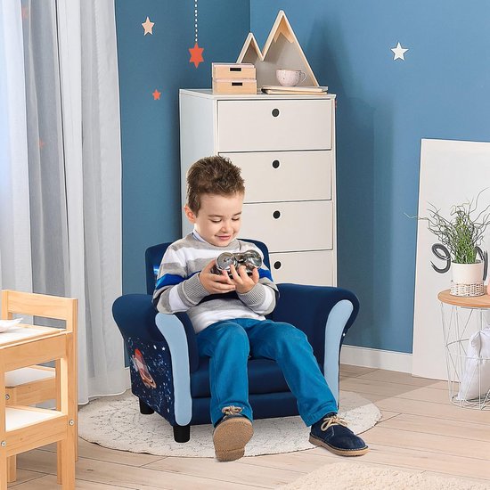 Kinderfauteuil Sofa Stoel Blauw voor Peuters 3-6 Jaar van Montefiore — afbeelding 3