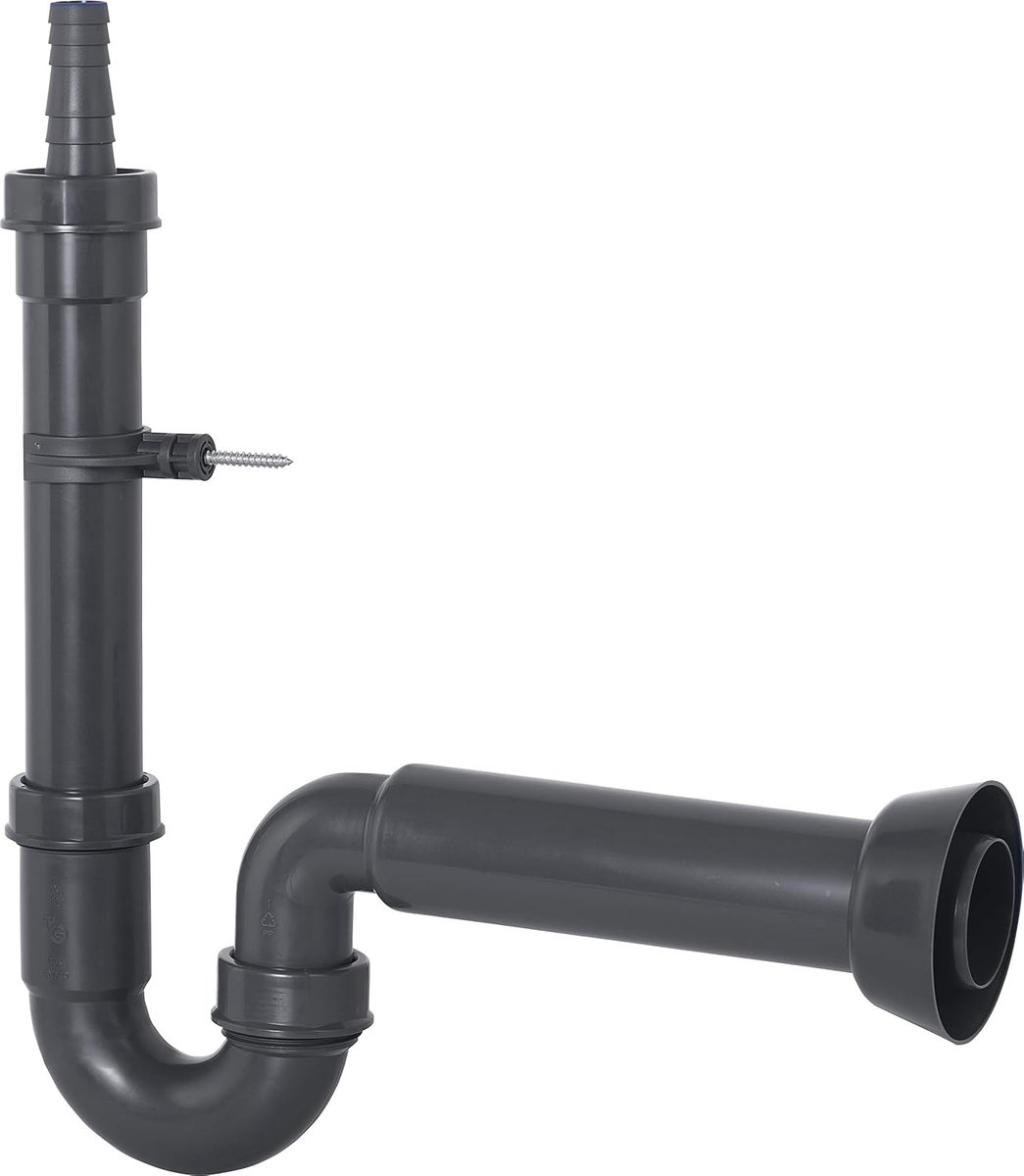 Buisvormige geurafsluitingen voor was- & spoeltafels verschillende groottes/stijlen Apparaat-geurafsluiter 1 1/2 inch x 50 mm grijs
