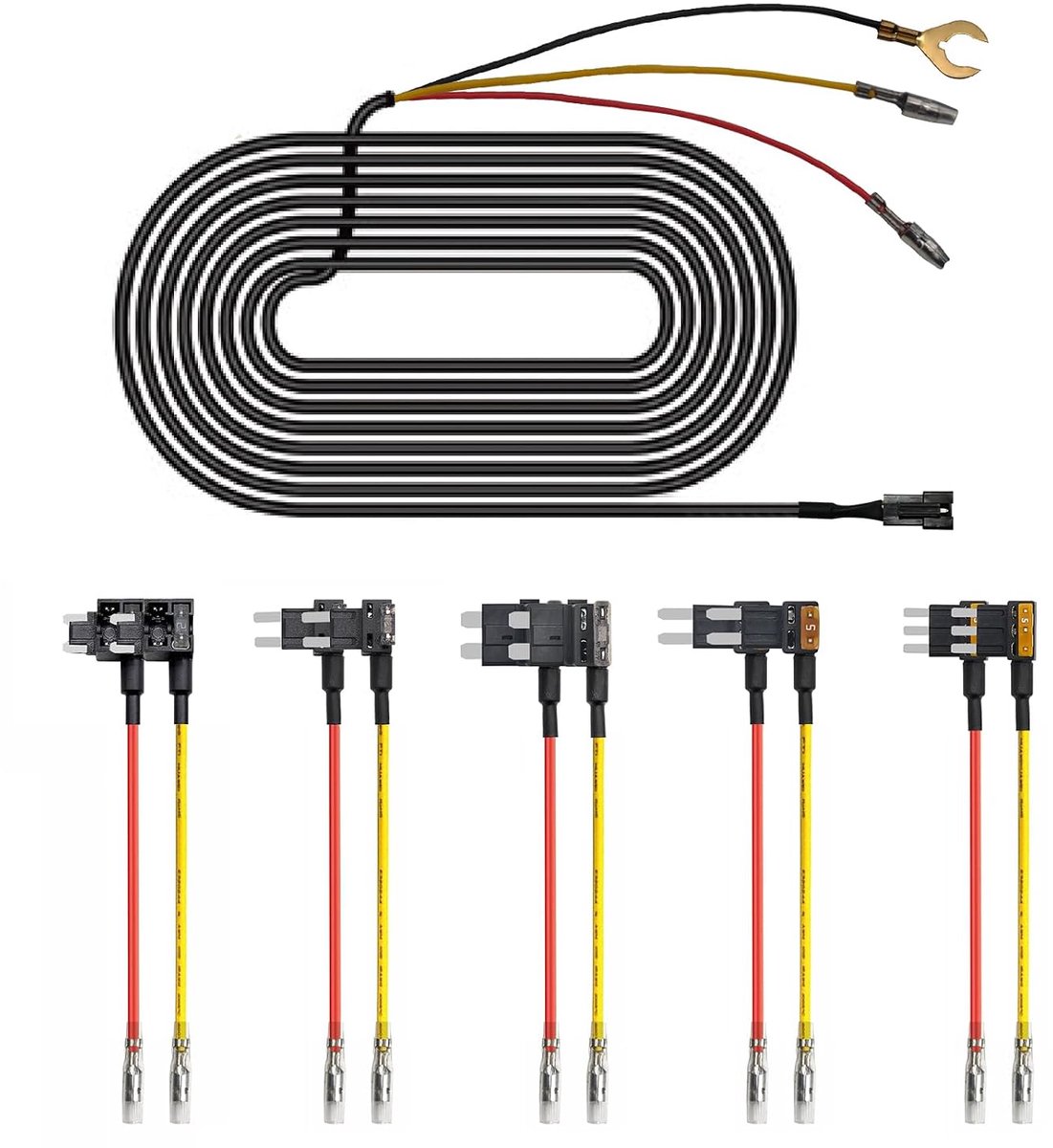 Box Power Adapter for mangoal Dash Cams, Upgrade Parking Monitoring, Hardwire Wire Kit Accessories(2.5 Meter, Applicable to Vehicle Other Than Mercedes Benz)