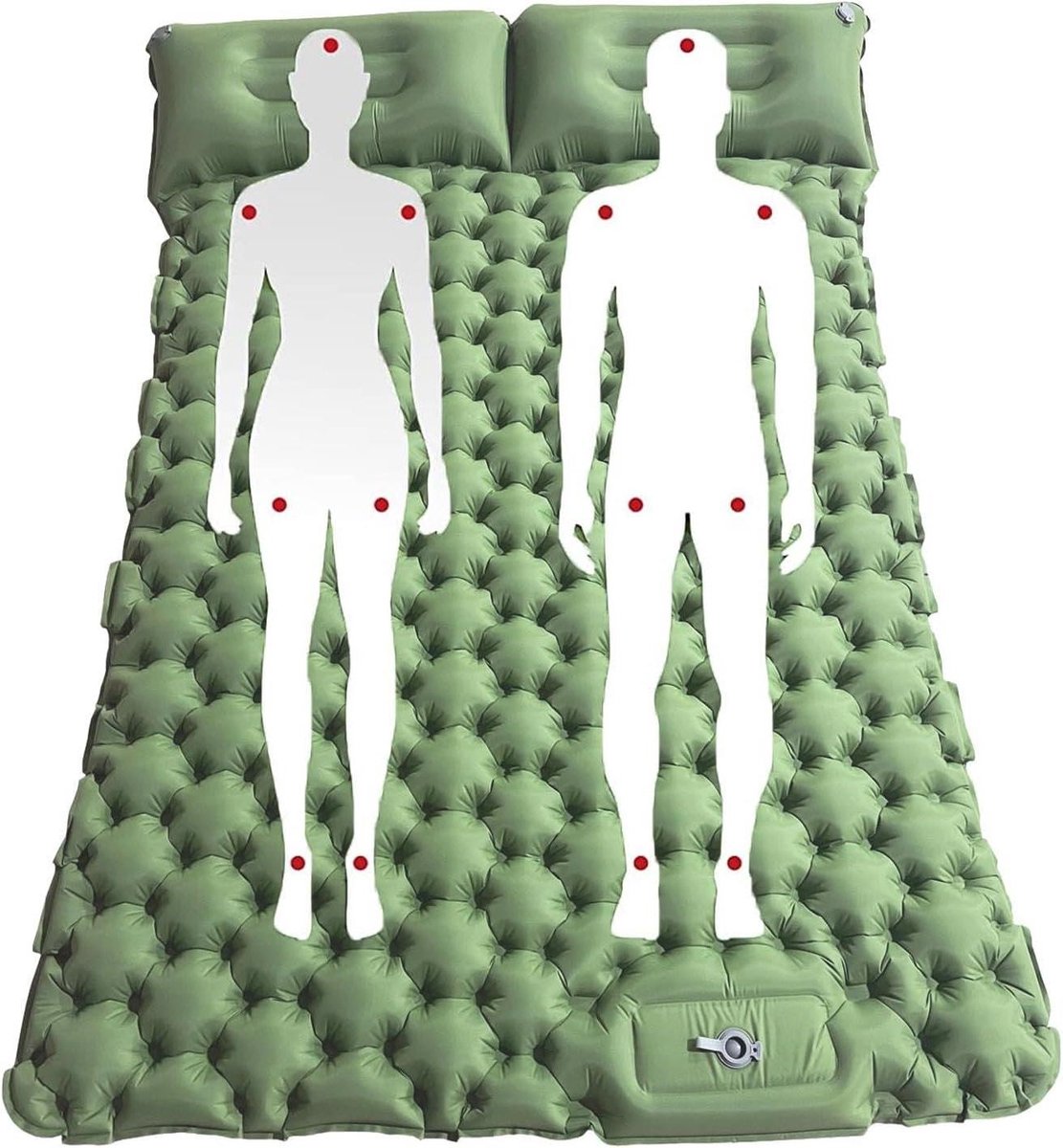 Opblaasbaar Matras - Luchtbed Campingbed - Kamperen en Reizen - Met Ingebouwde Pomp - 196 x 125 x 9 cm