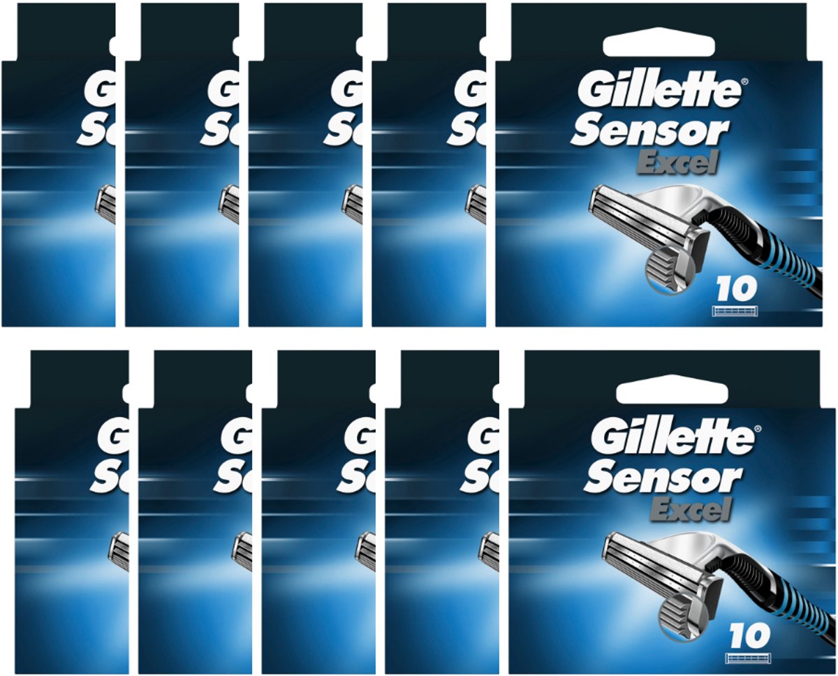 Gillette Sensor Excel Scheermesjes Mannen - 10x10 Stuks