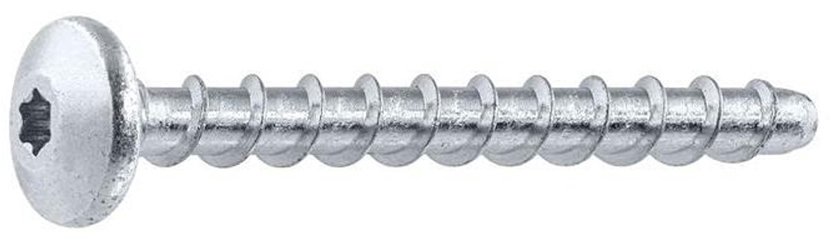 Betonschroeven - Schroeven voor Beton - Montage in Steen - Verzonken Kop - 6 x 60 mm - Zilverkleurig