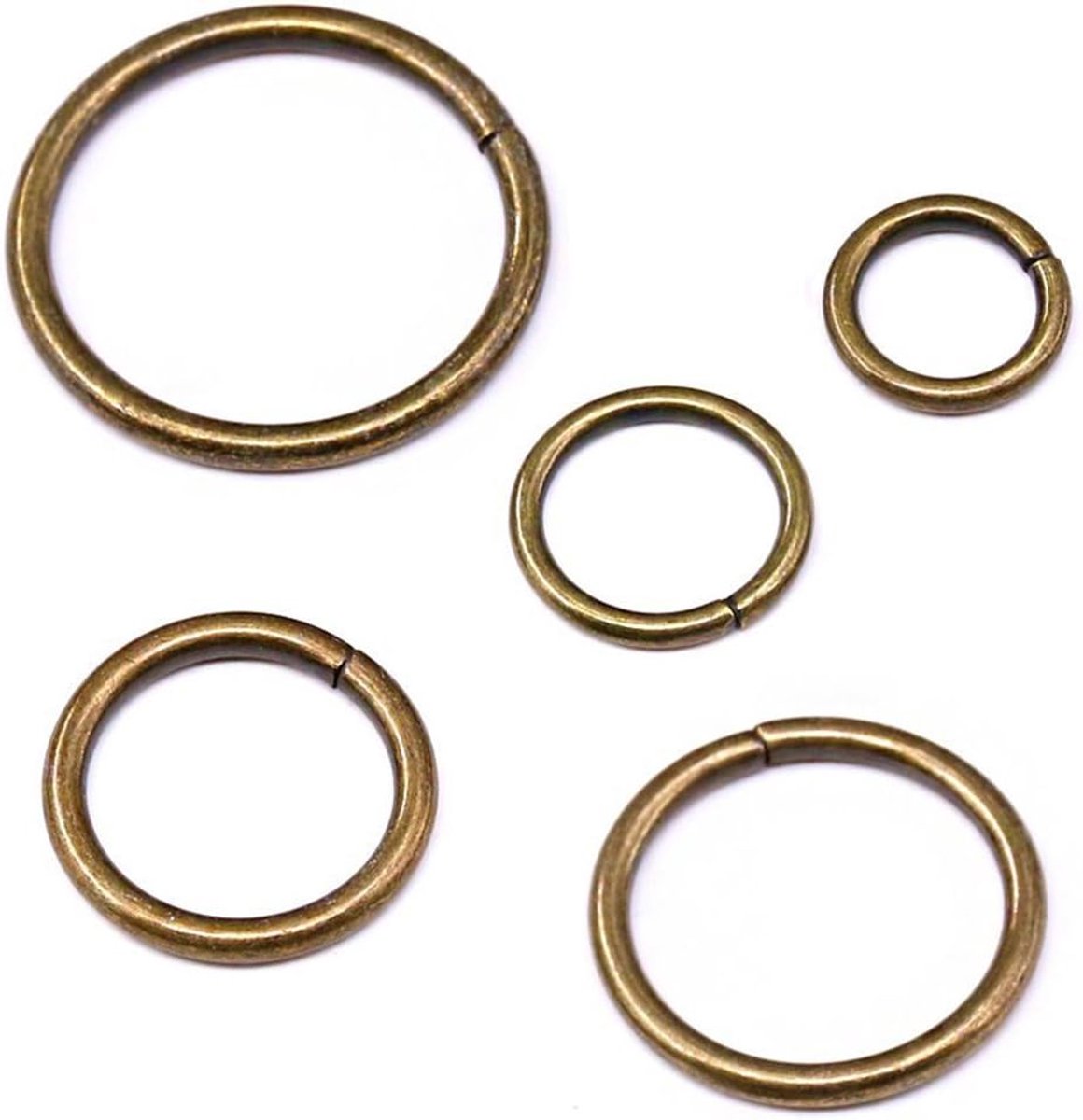DIY-120 50 stuks brons diverse multifunctionele metalen O-ring voor hardware tassen ring hand doe-het-zelf accessoires - 15 mm 19 mm 25 mm 32 mm 38 mm