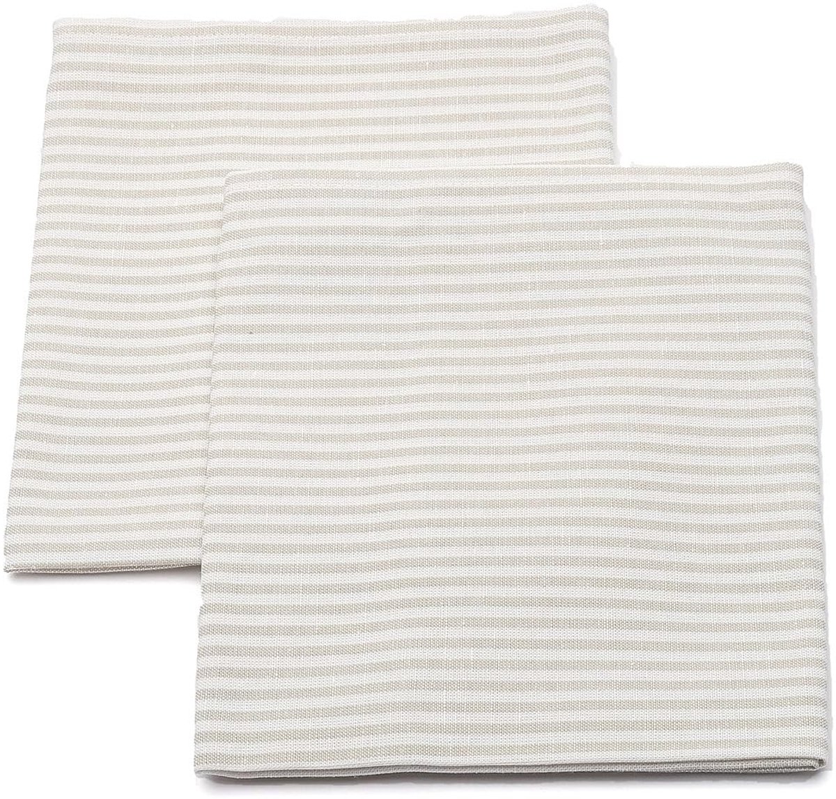 Theedoeken, halflinnen, 47 x 70 cm, jazz - keukendoeken & handdoeken, natuurlijk 53% linnen, 47% katoen, met ophanglus, in beige gestreept, gemaakt in Litouwen