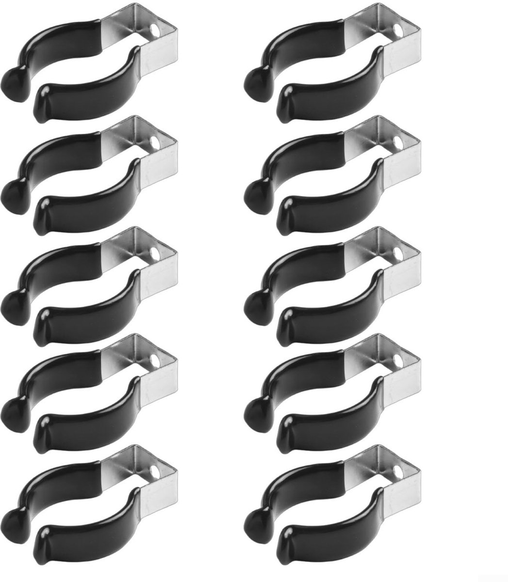 10 stuks veerklemmen voor zware belasting, wandmontage, gereedschapsopbergband met smalle basis, roestvrij staal, rubber, meerdere maten 20 mm, 25 mm, 28 mm, 30 mm, organizer voor garage, schuur