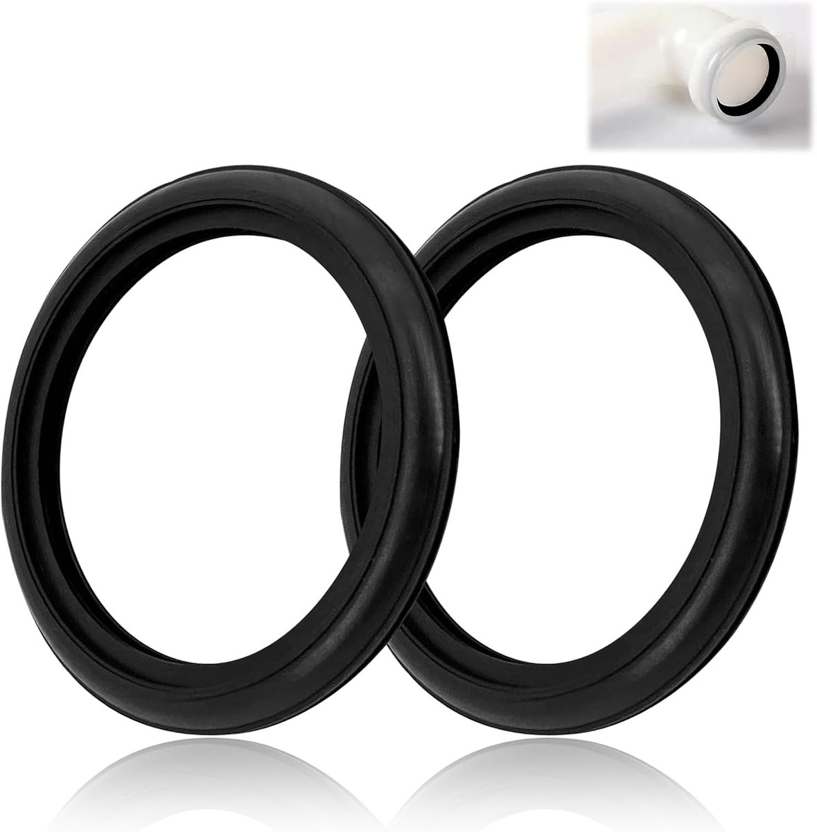 Spoelbuisafdichting voor G-eberit spoelbakken, 2 lipspoelbuisafdichtingen, compatibel met reserveonderdeel 362.771.001, buitendiameter 54 mm, binnendiameter 42 mm