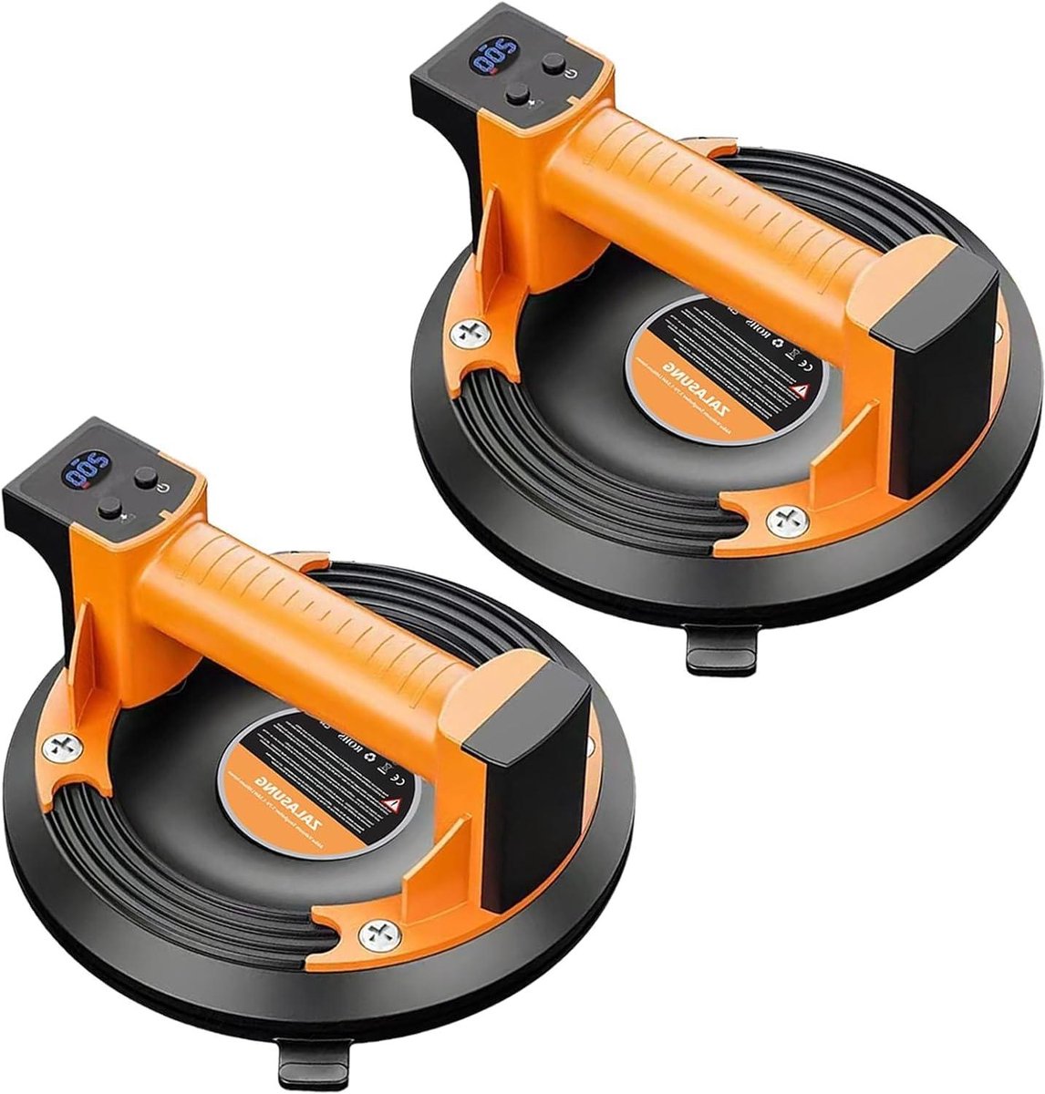 Elektrische Zuignap - Vacuüm Lifter - Zware Lasten Verplaatsen - Digitale Drukweergave - Max 270 kg - Geel
