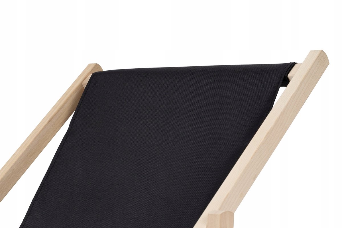 Zwarte vervangende stof voor ligstoel 130x44cm
