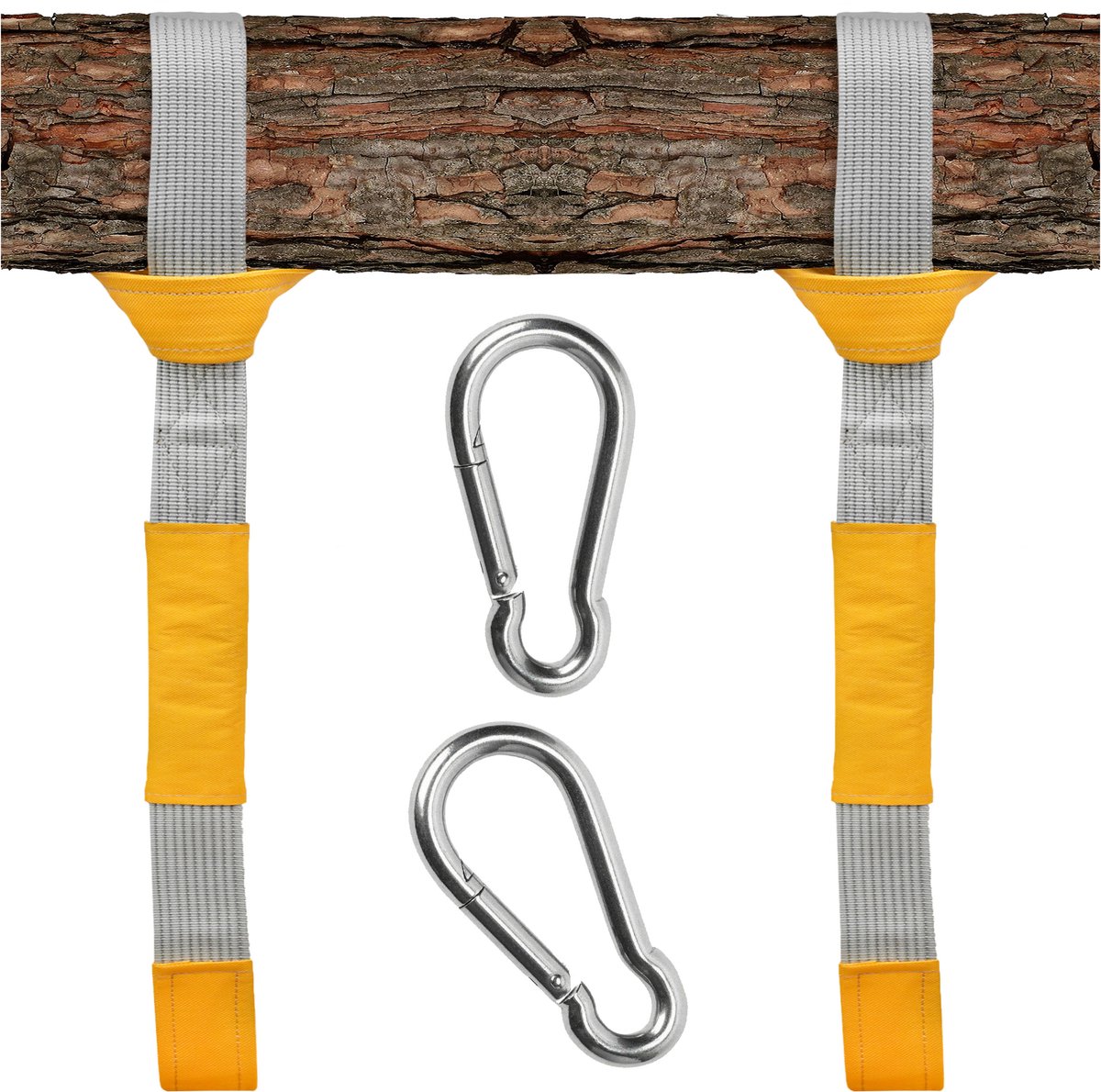Sterke Hangmat & Schommel Ophangbanden met Karabiners (2 Ton)