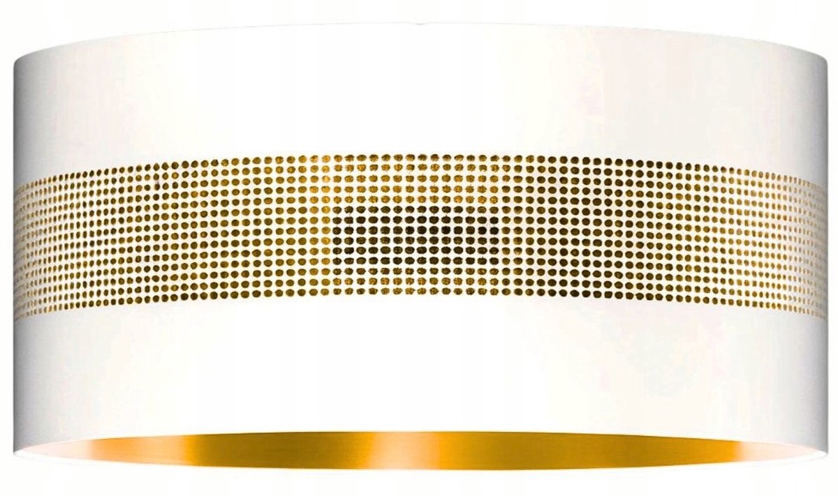 Oro Deluxe Lampenkap Cilinder Wit Goud 40cm