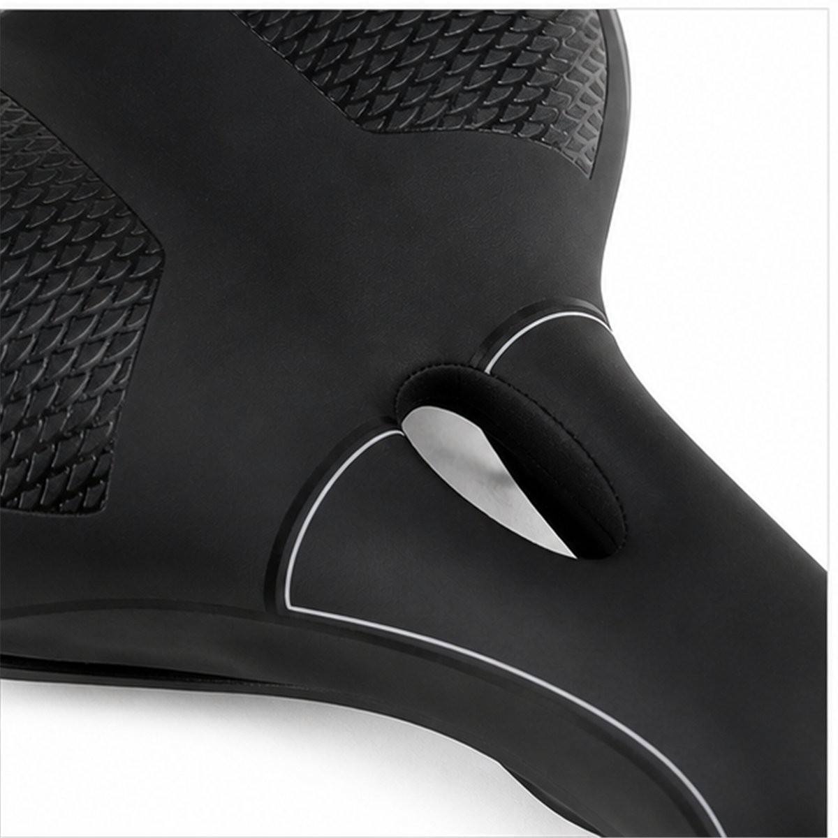 Comfort Fietszadel 25 x 20 cm - Ventilatieopening - Zacht Foam - Zwart
