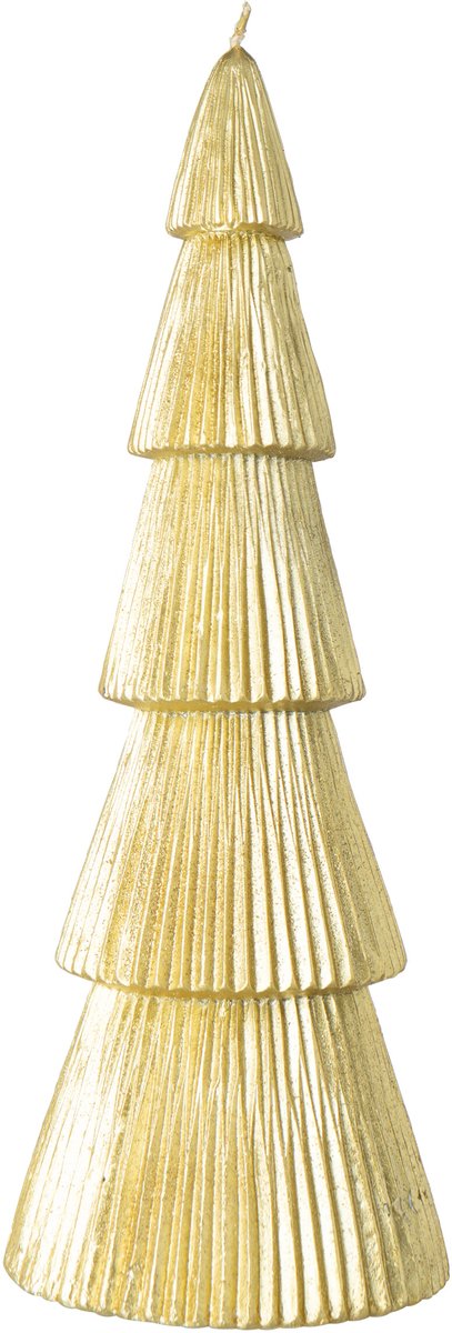 J-Line Dennenboomkaars - paraffine - goud - large
