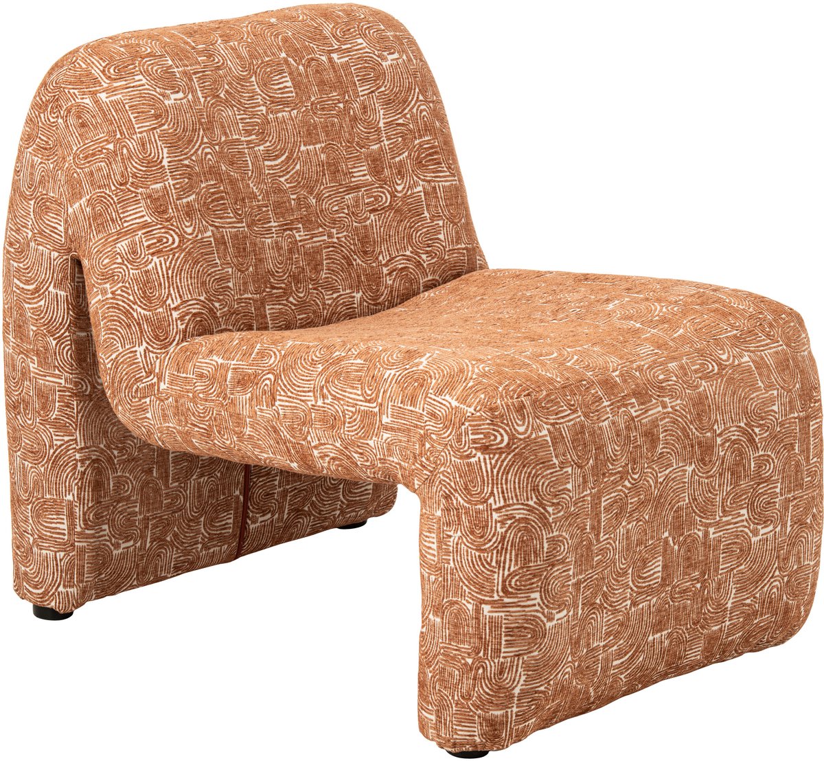 J-Line Chaise longue Margo - multiplex/stof - roest