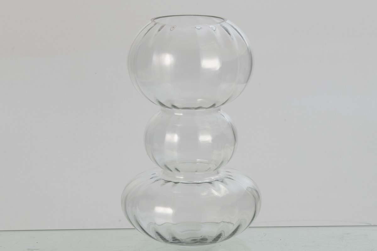 J-Line vaas - glas - transparant - large