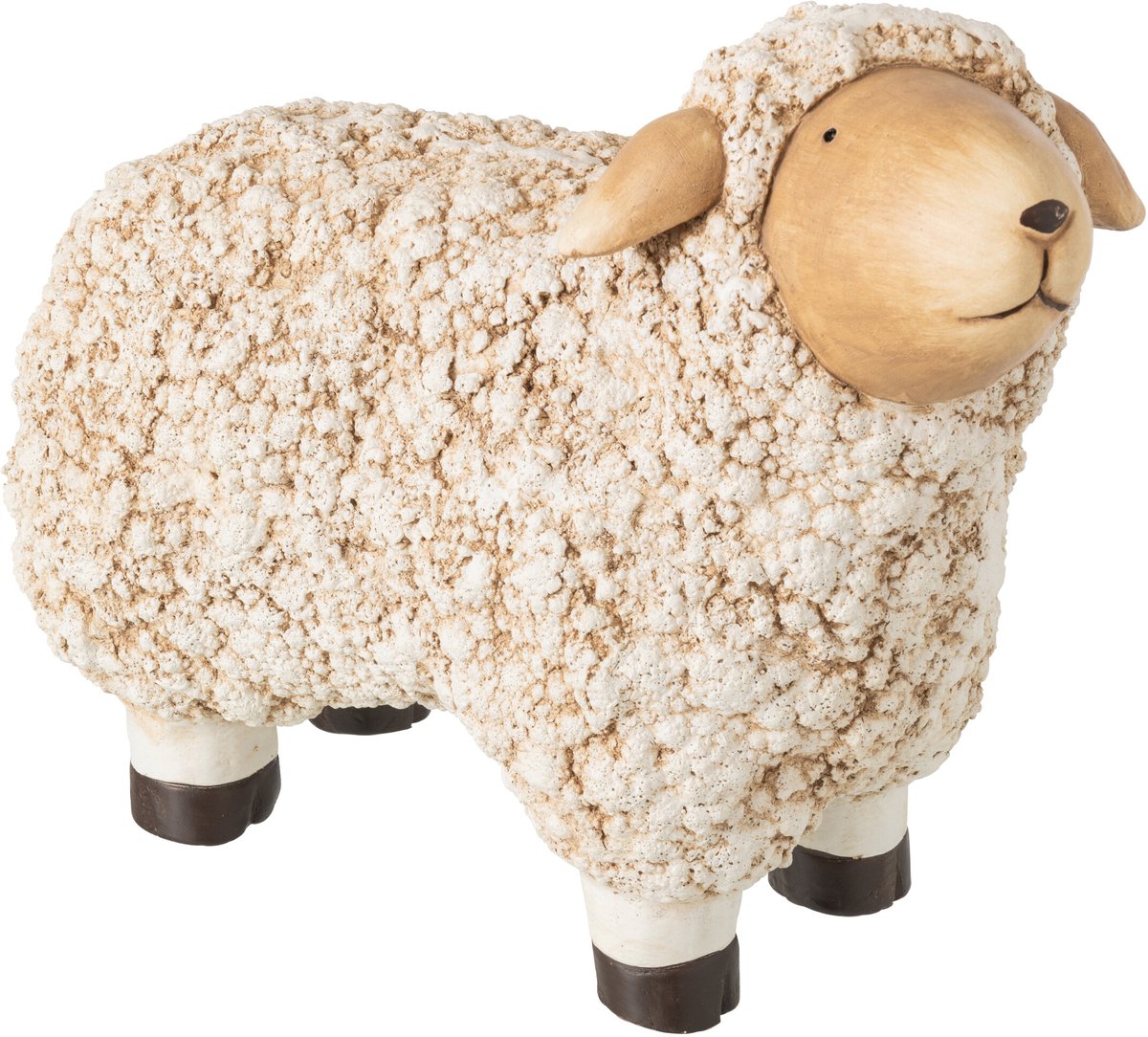J-Line figuur Schaap - magnesium - beige - large
