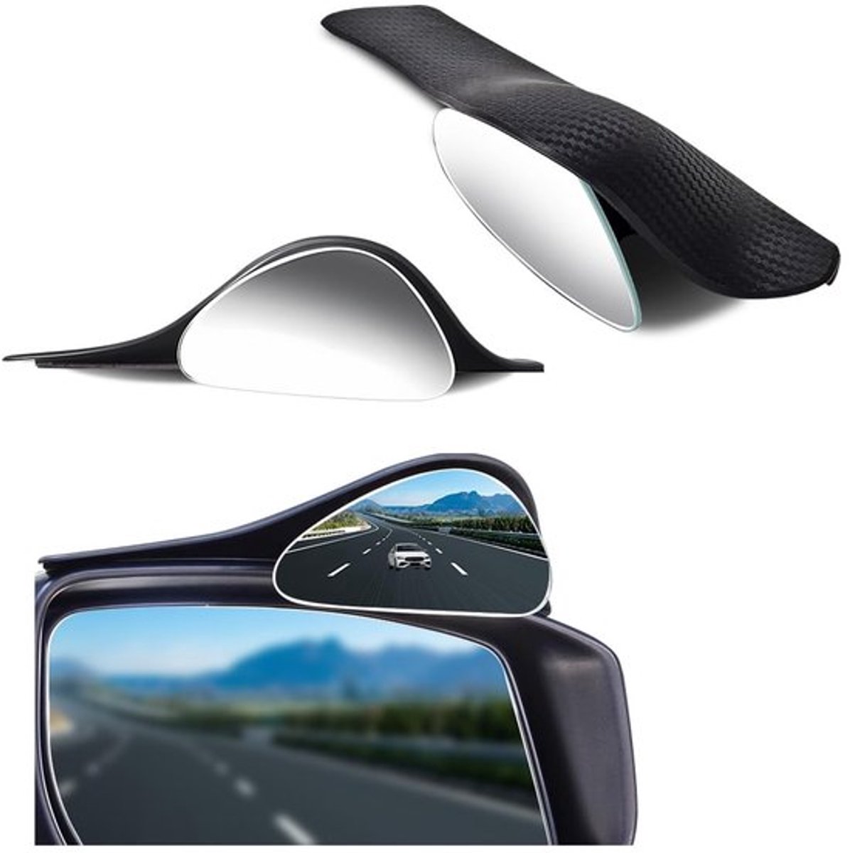 Convex Spiegel - Dodehoekspiegel Auto - HD Glas - Waterdicht - Breed Gezichtsveld - Verstelbaar Ontwerp