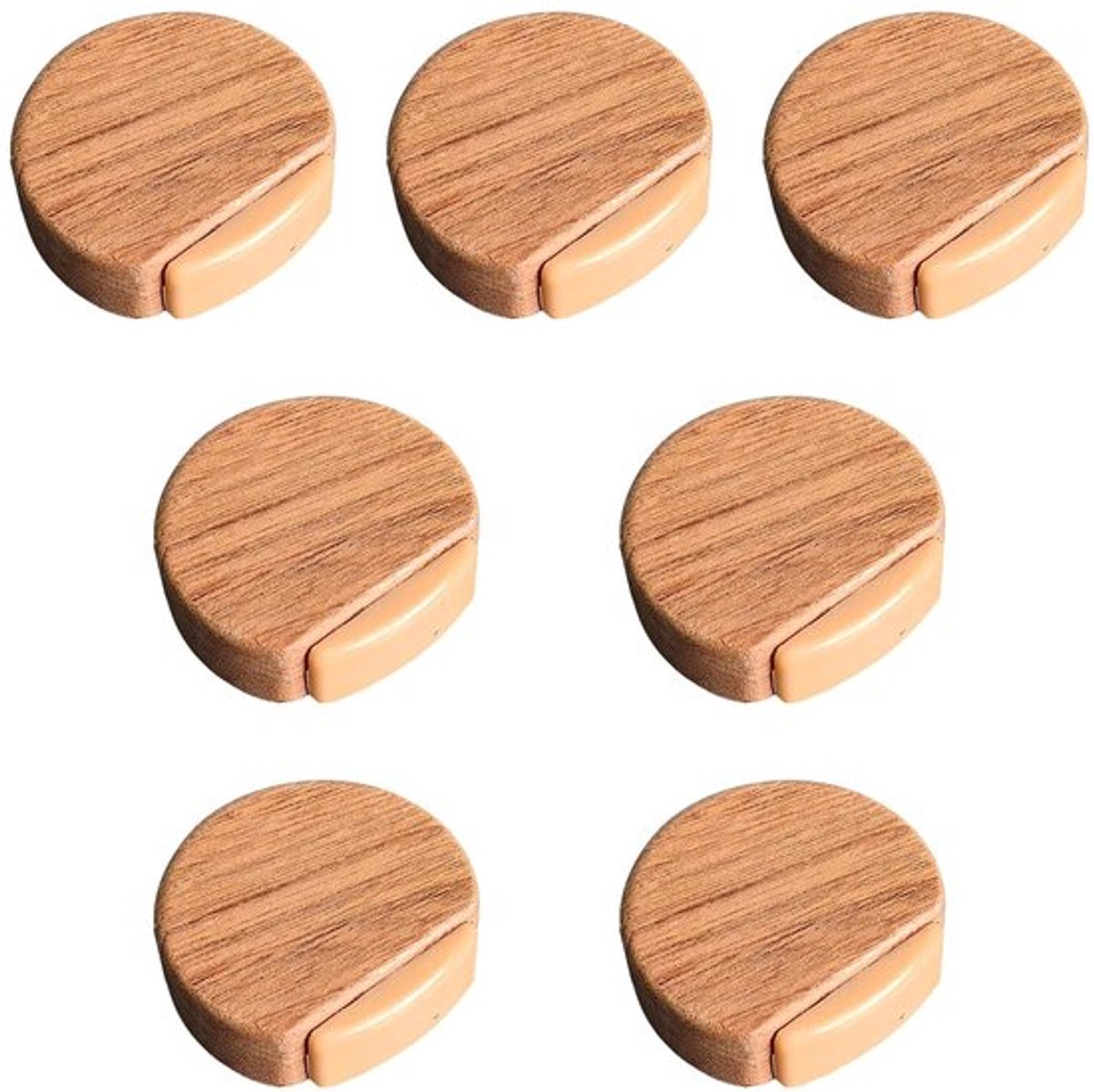 Deurstopper 7 Stuks - Houten Antibotsingsdeurstop - Duurzaam Milieuvriendelijk - Eenvoudige Installatie - Geschikt Voor Slaapkamerdeuren - Afmetingen 4.5x4.2x1.6 Cm - Deurbuffer
