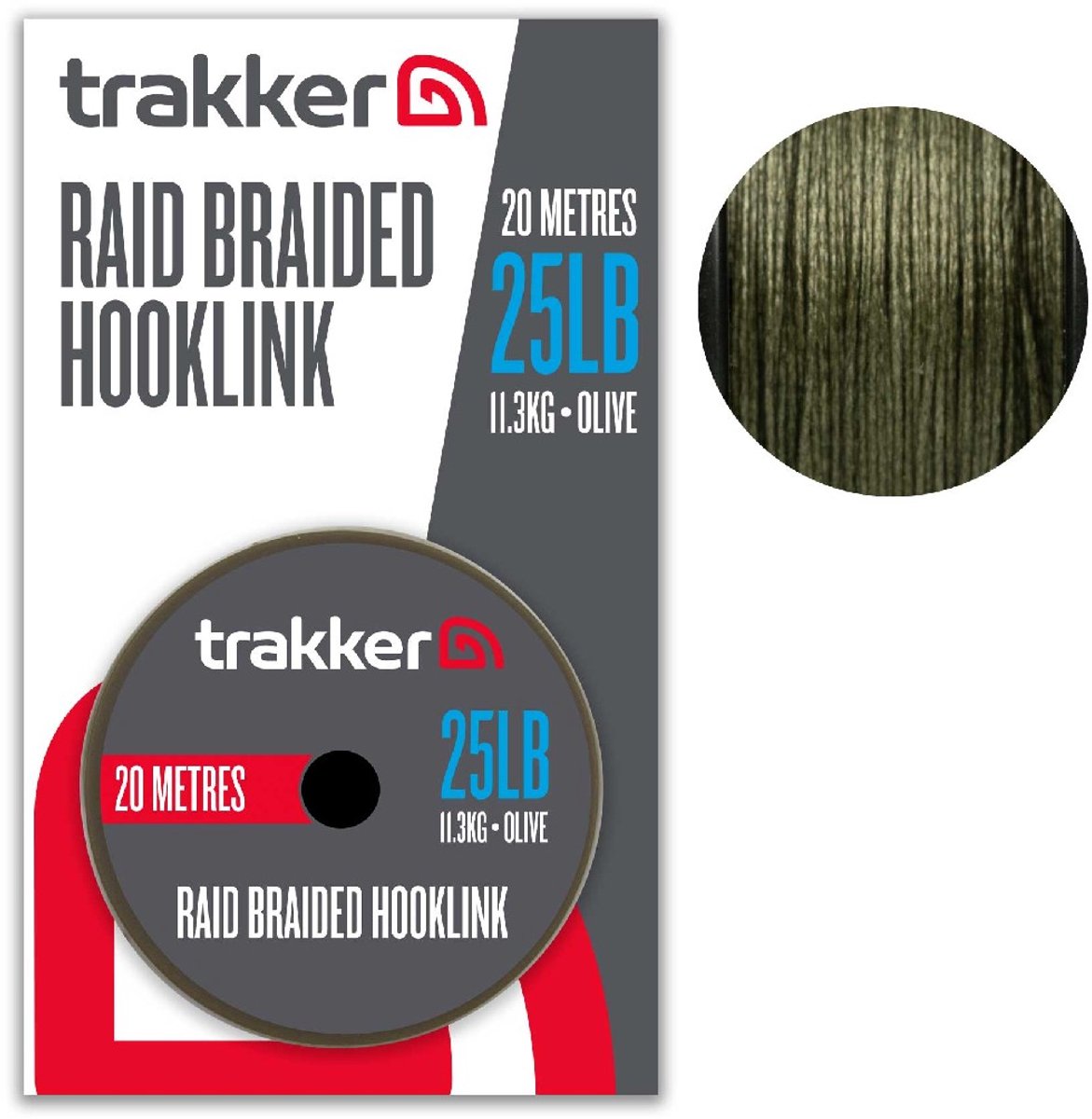 Trakker Raid Braided Hooklink 20m / 25lb / 11.3kg