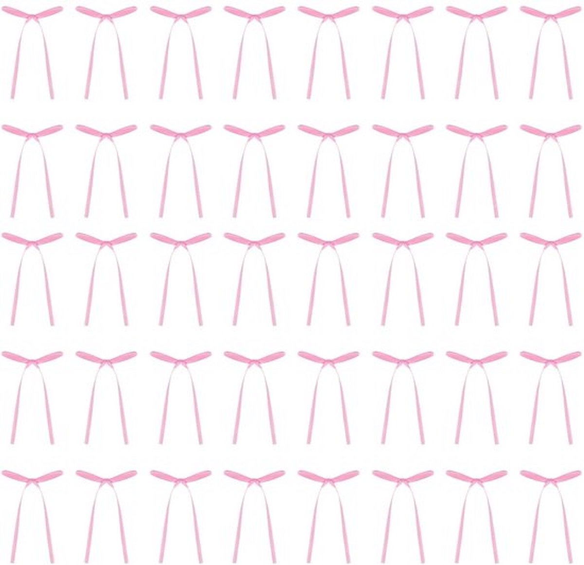 Taartdecoraties 40 Stuks - Roze Strikken - Vrouwentaartdecoraties - Eenvoudige Taartdecoraties - Feestaccessoires - Duurzaam Polyester - Taartversiering